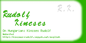 rudolf kincses business card